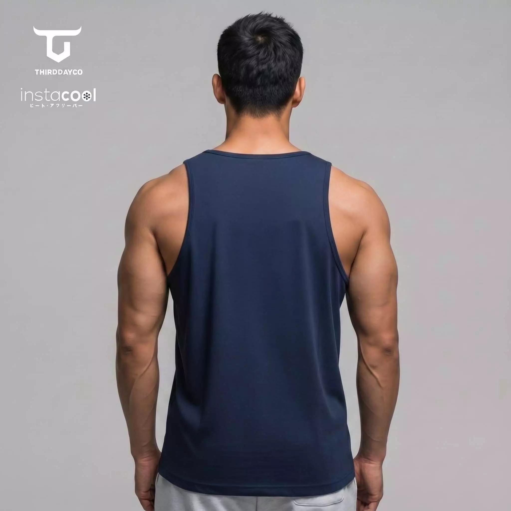 MTS22 Kaos Kutang Pria SVN instacool "shoulder icon logo" navy