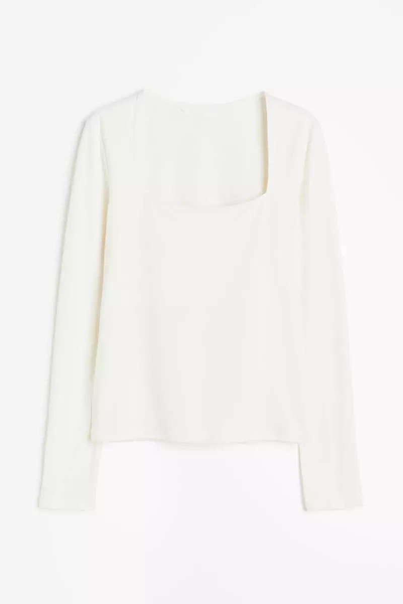 Long-sleeved jersey top