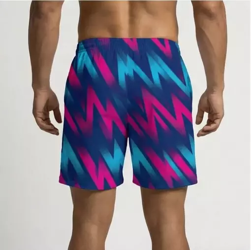TDActive Celana Gym Pria Airstretch 4-Way Stretch | Celana Olahraga Running Training Ringan Quick Dry Motif Premium | ziggy zag navy MB122