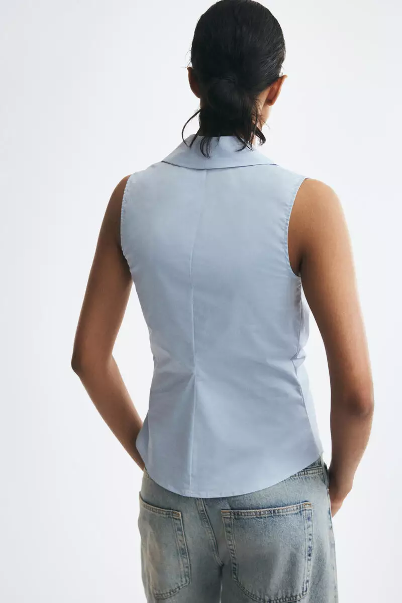 Tie-detail cotton top