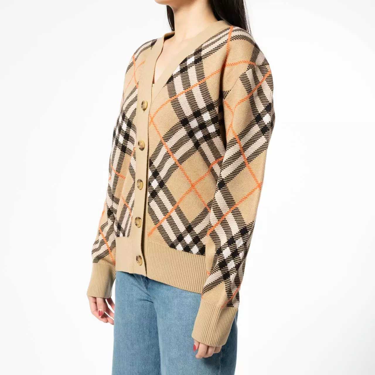 Burberry Women Sand Wool Cardigan main image 1