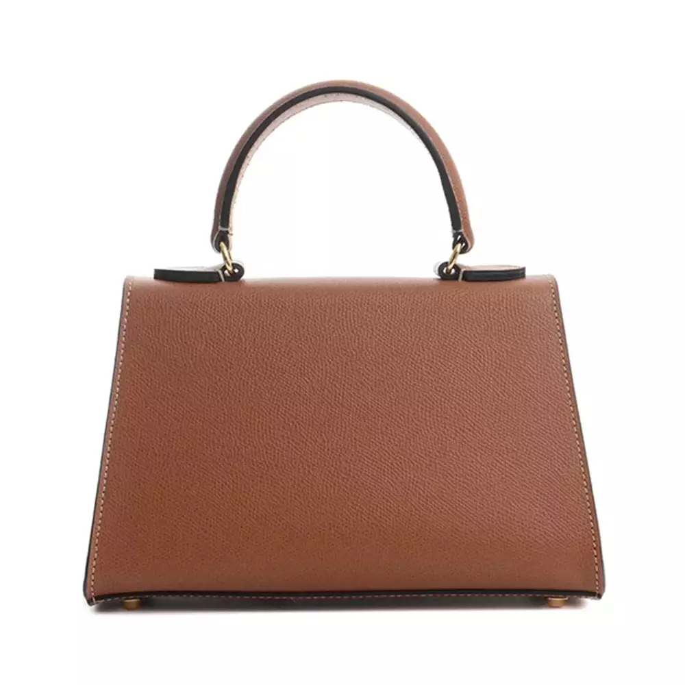 Greta 245 "V2" Palmellato Calfskin Leather Handbag Tan