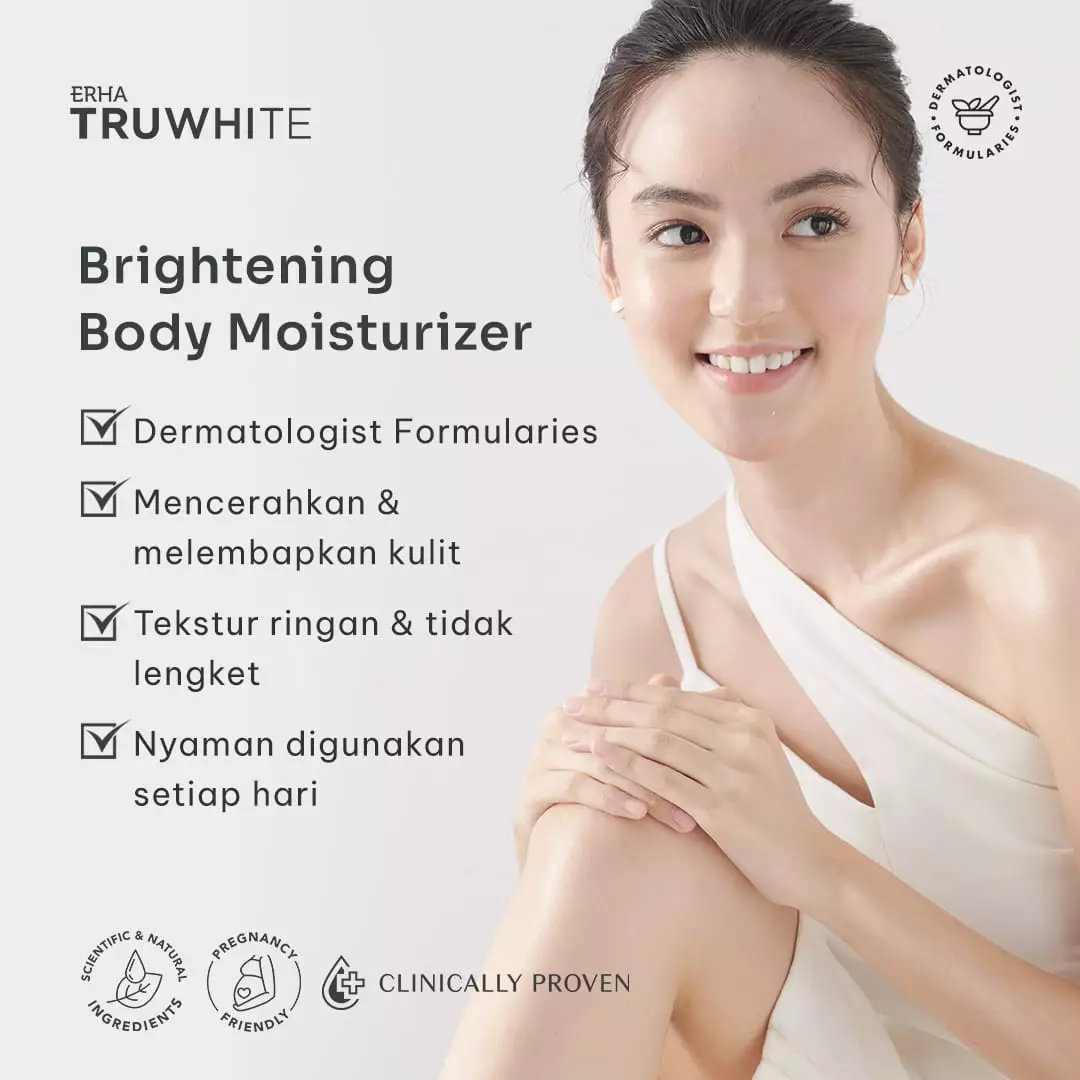 ERHA Truwhite Niacinamide & Mulberry Extract Brightening Body Moisturizer 250G - Pencerah Badan