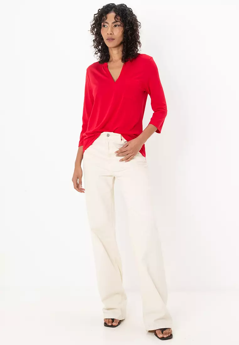 Dalila 3/4 V-Neck Top