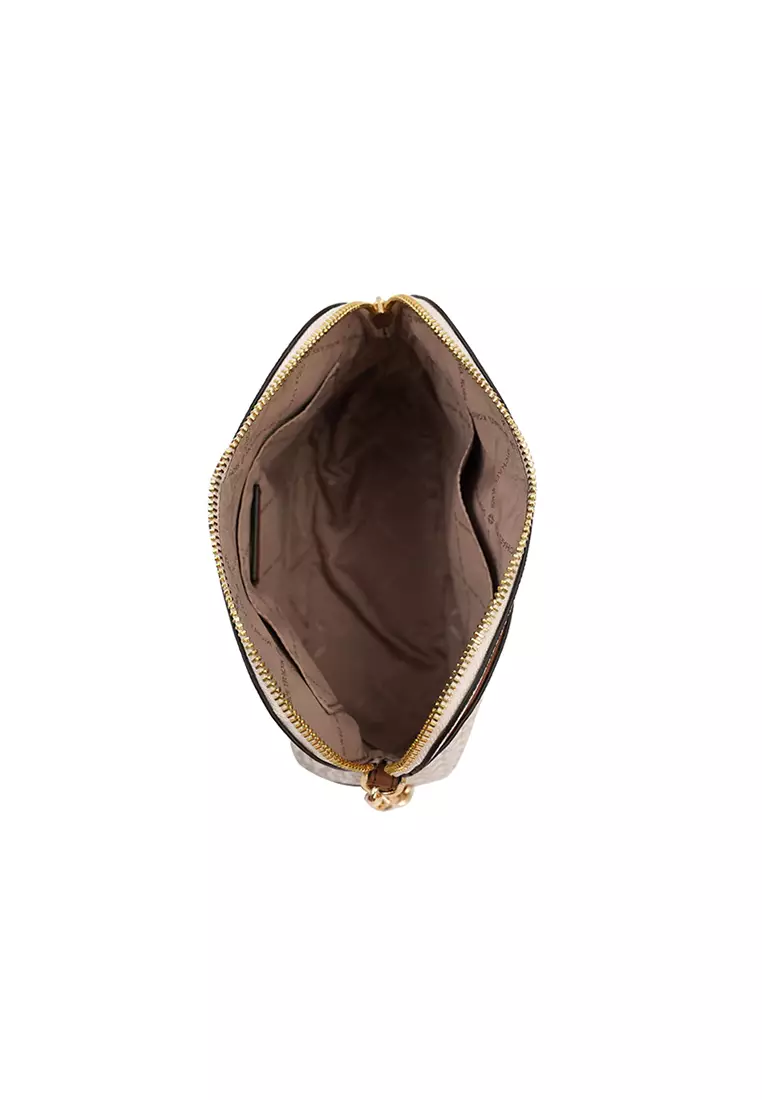 Jet Set Travel Medium Logo Dome Crossbody Bag in Vanilla 35F1GTVC6B