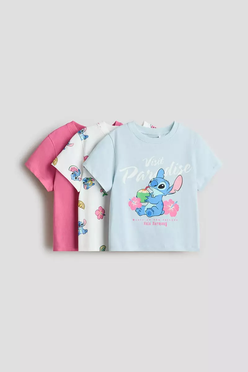 3-pack printed jersey tops