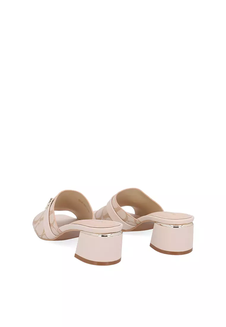 Beige CR Vera Emblem Sandals