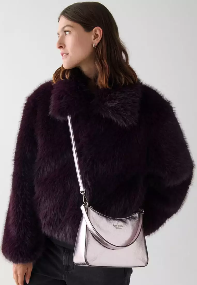 Margot Crinkle Metallic Convertible Shoulder Bag