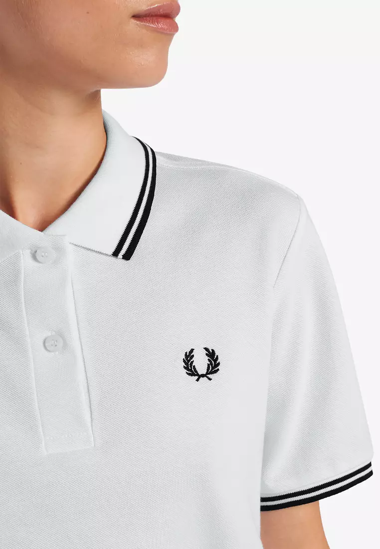 Fred Perry G3600 Twin Tipped Fred Perry Shirt (White)