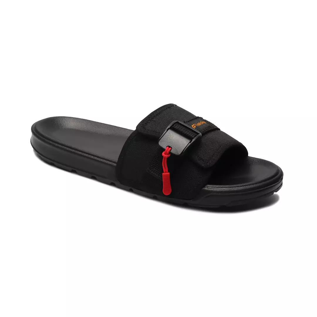 Footstep Footwear Sandal Pria Slide Santos Black Original Sandal
