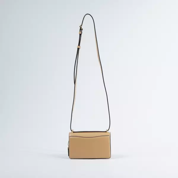 Tas COACH BANDIT C LOGO GHW TAN SMOOTH LEATHER FLAP CROSS BODY BAG 100% ORIGINAL