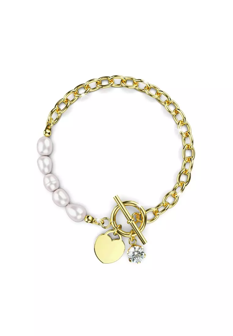 Elan Heart T-lock Toggle Bracelet