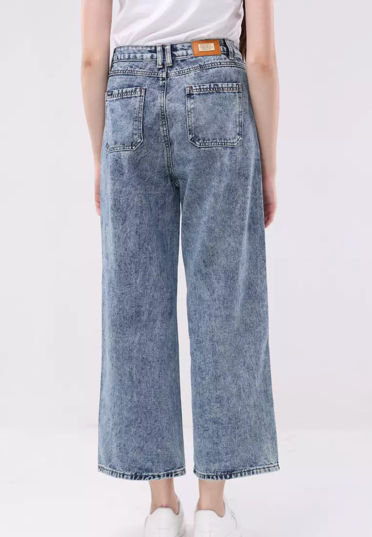 Denim Wide Leg Pants