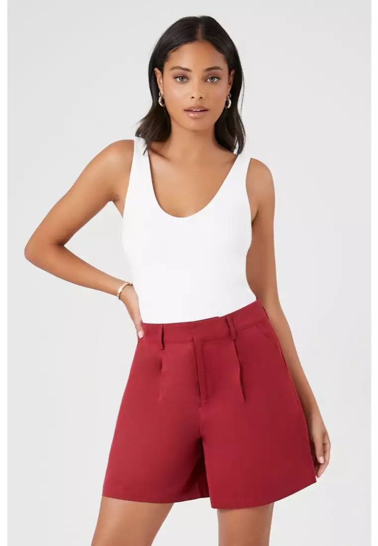 Forever 21 red shorts sales