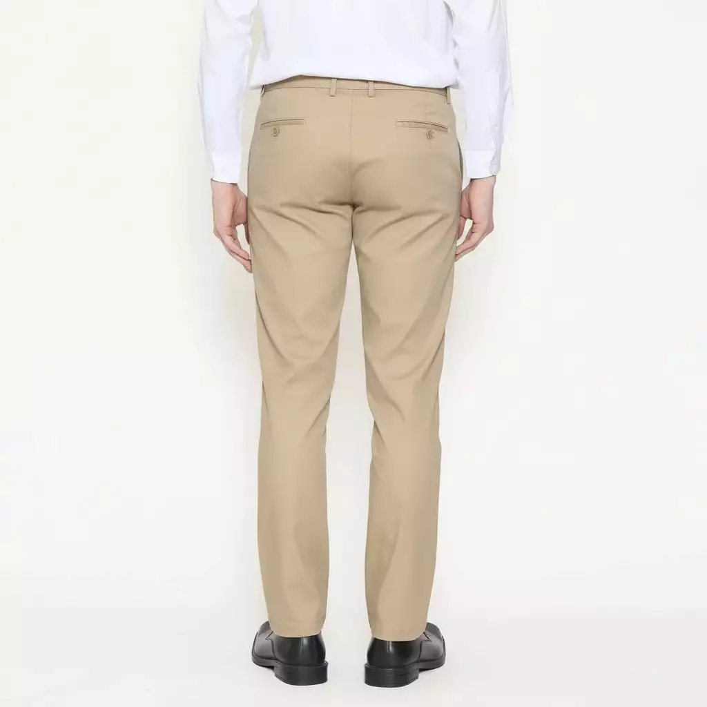 Schoeller Celana Panjang Chinos Pria Slim Fit Cotton Stretch Warna Beige – S.1-CCSF.-O10A-CTS-SF