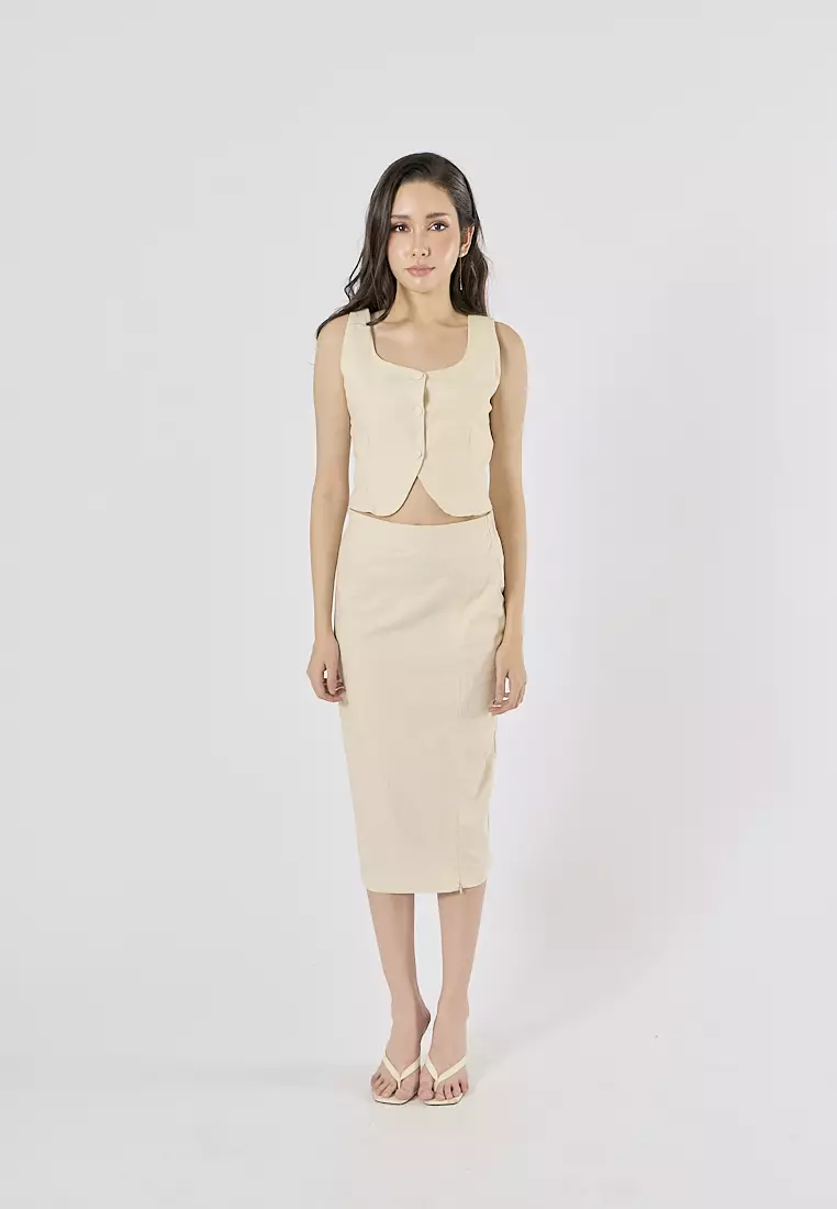 Beige Pencil Skirt Outfit Beige Skirt Knee Buy Reiss Cream/Camel