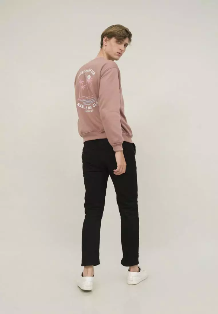 crewneck sweater basic houseofcuff unisex dusty pink hawaii