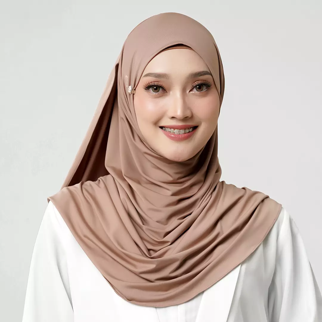 Rabbani - Kerudung Instan Muslim Wanita Dewasa Shila - Mocca