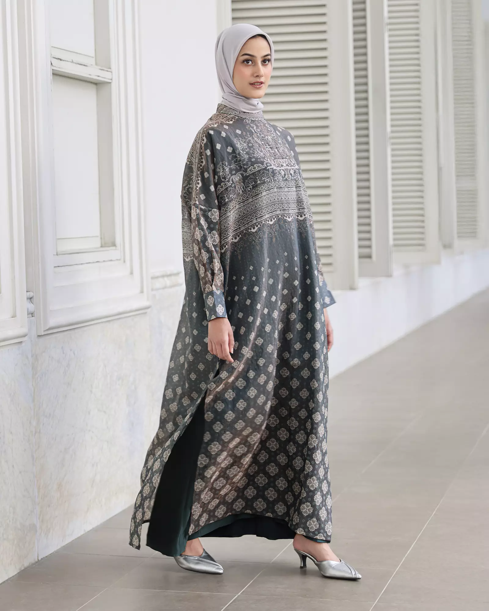 Geulis.id SERADIA KAFTAN SET / KAFTAN WANITA / BAJU LEBARAN - EMERALD