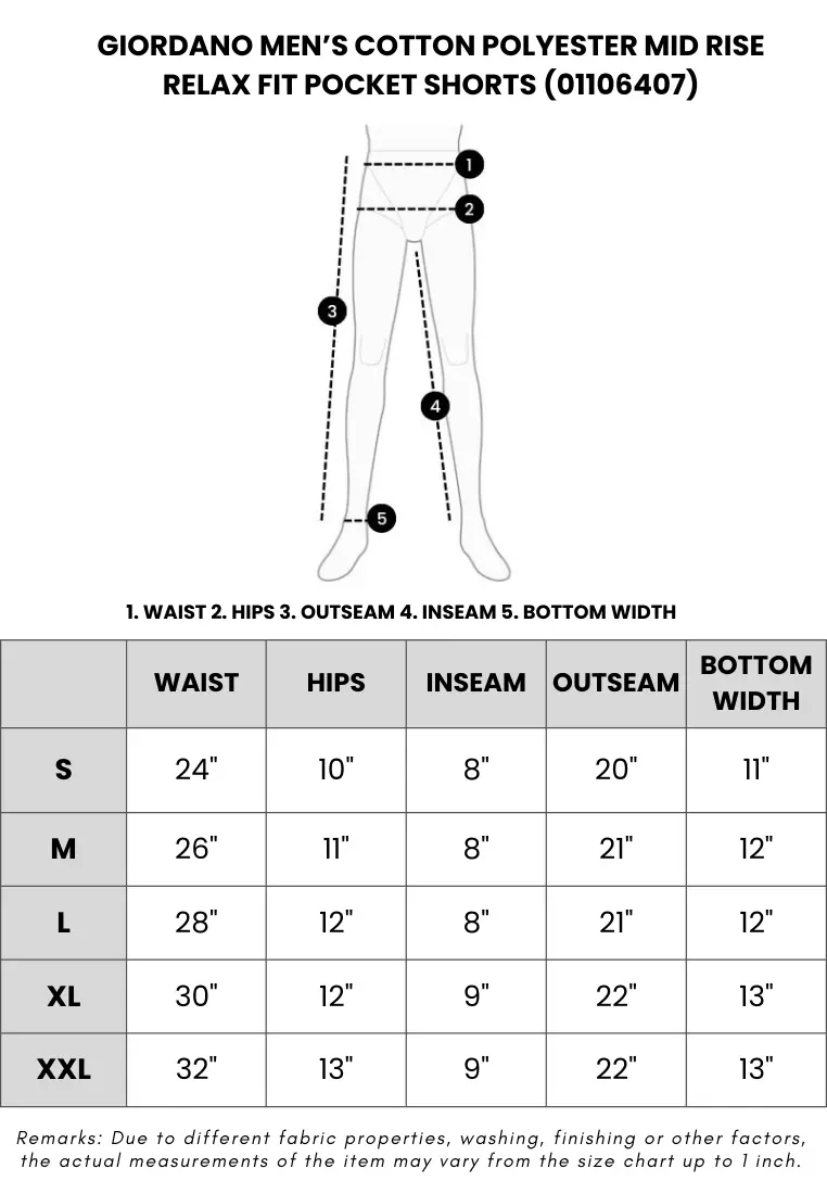 Men's Cotton Polyester Mid Rise Relax Fit Pocket Shorts