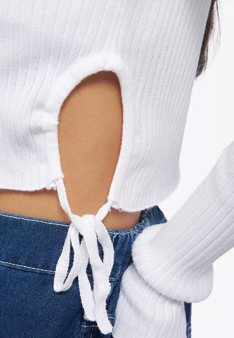 Long Sleeve Crop Knit Top