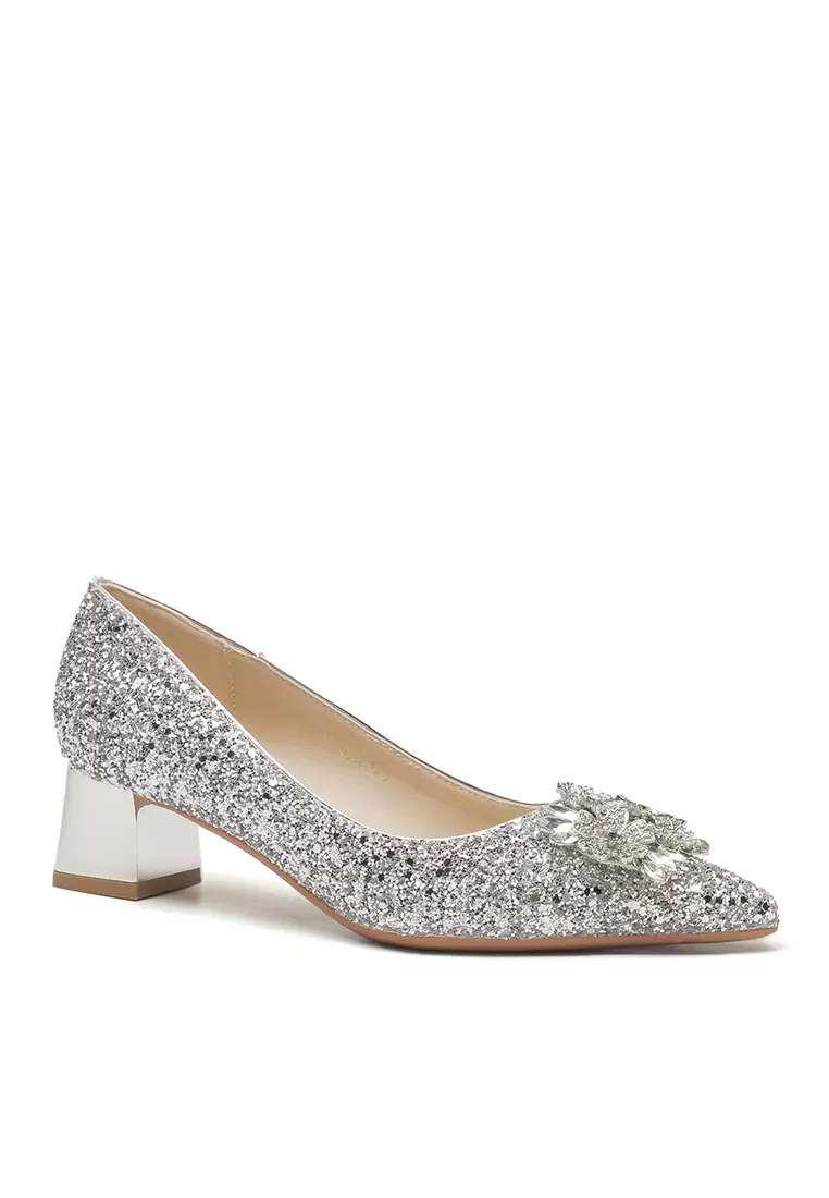 Chunky hotsell silver shoes
