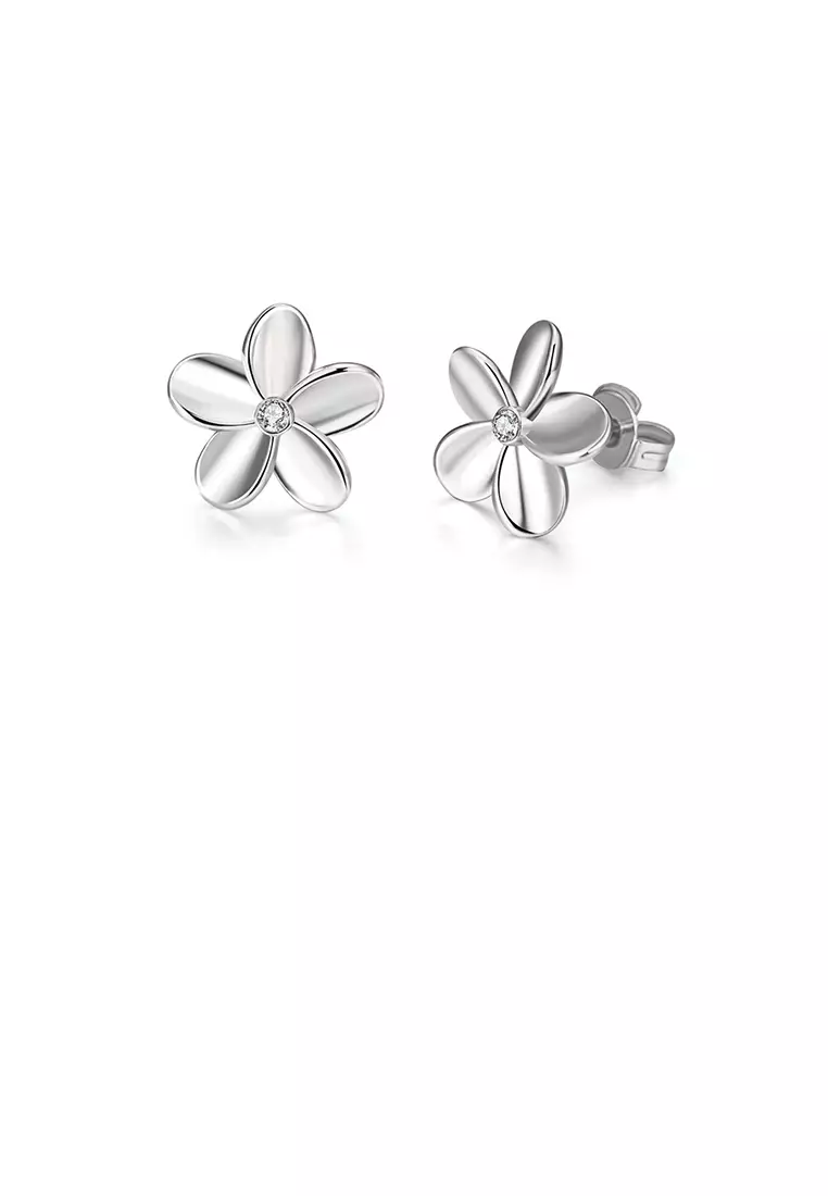 Buy Glamorousky Popular Simple Flower Stud Earrings 2024 Online