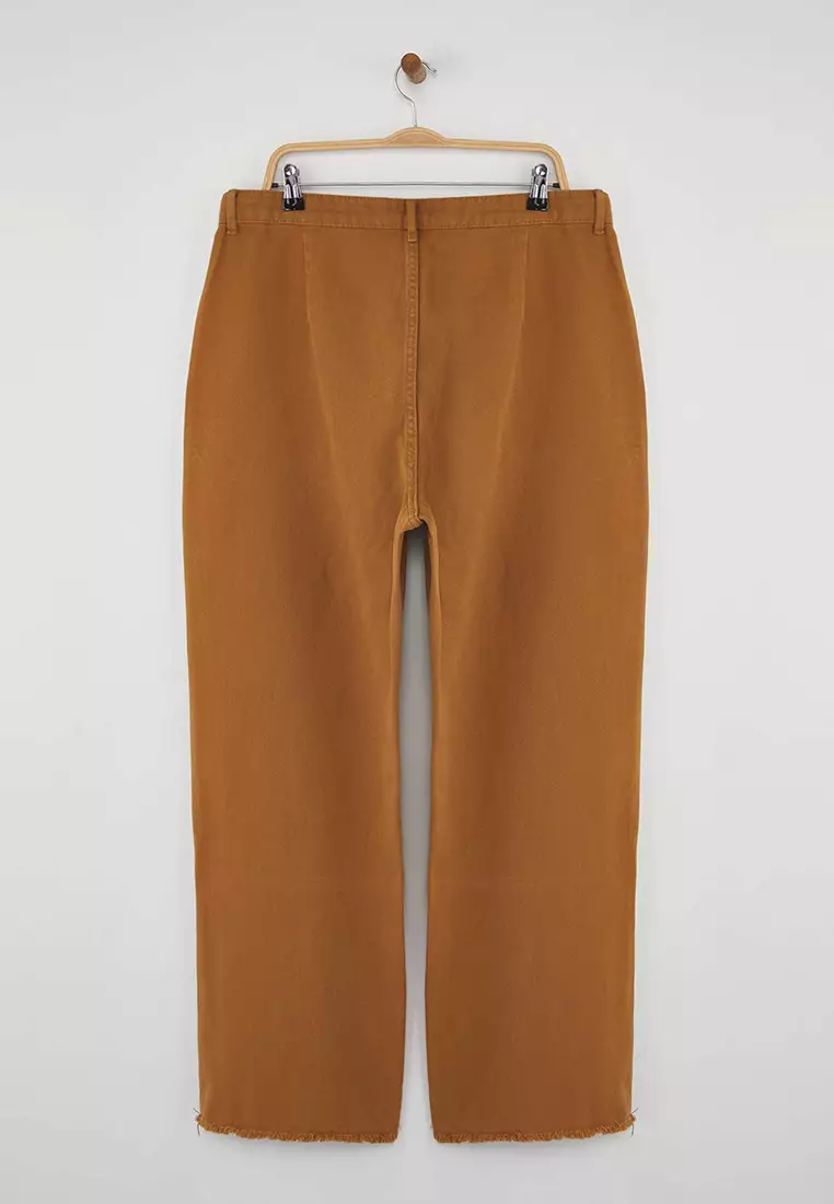 Mustard High Waist Wide Leg Plus Size Wide Leg Jeans