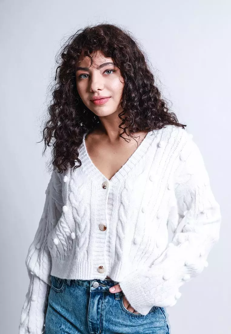 White knit sale jacket