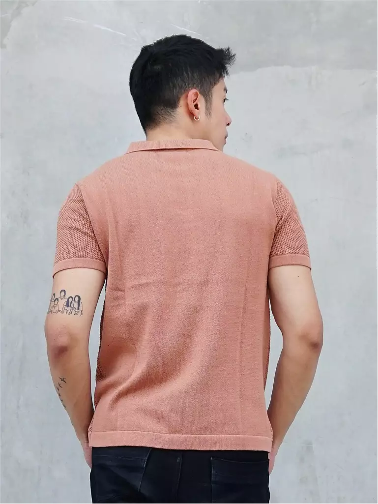 Kale LOUVRE BROWN/ Polo Shirt Pria / Atasan Kaos Polo Rajut Pria / Kaos Pria / Baju Kaos Pria