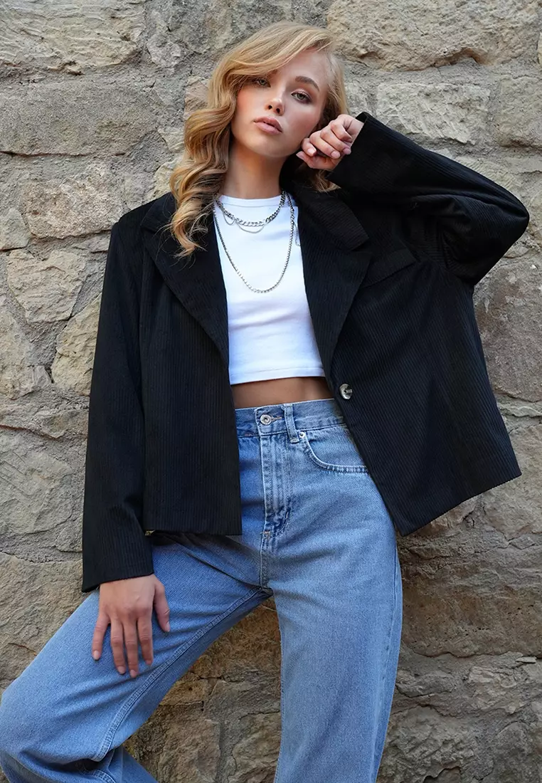 Oversize Padded Shoulder Jacket