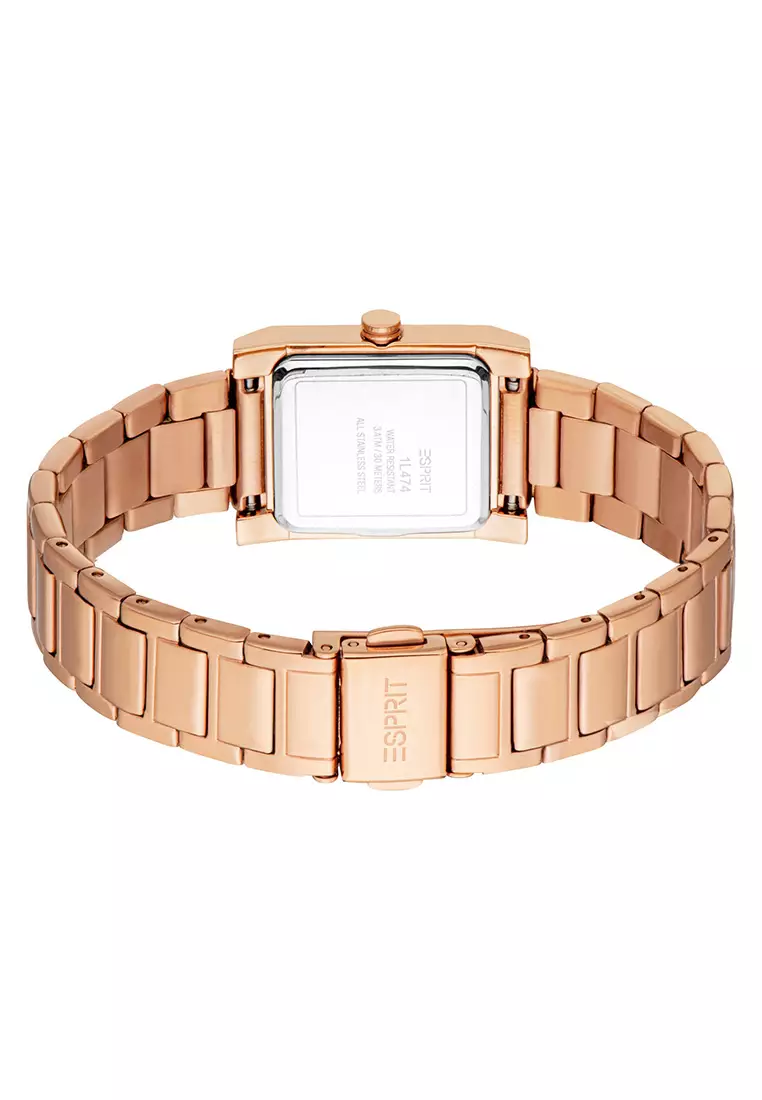 Esprit Roma Rose Gold Stainless Steel Analog Quartz Watch For Women ES1L474M0045