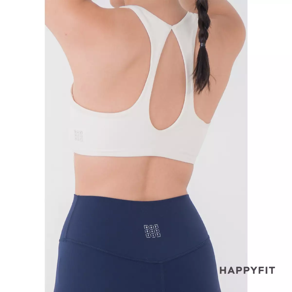 Happyfit Ruched Sports Bra White