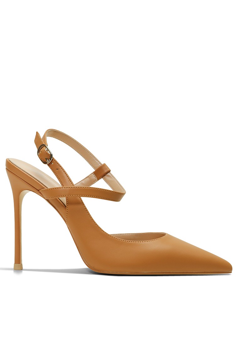 10CM Synthetic Leather Pointed Slingback High Heels HZL280-2