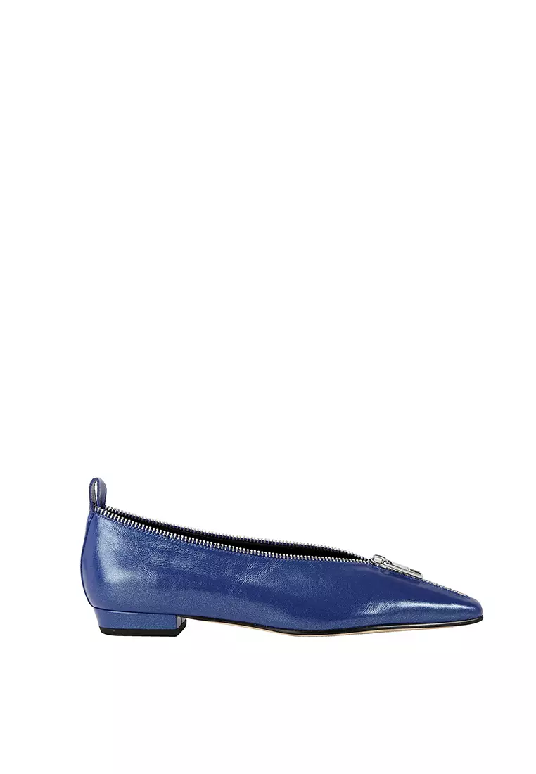 Discount on Beracamy  shoes - SKU: Beracamy Zip Slit Flat - Marine