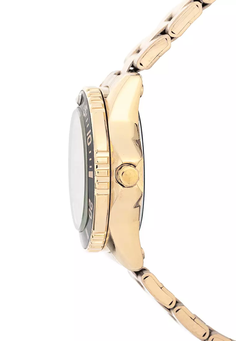 Analog Watch 20122485-Gold-Gold Dial