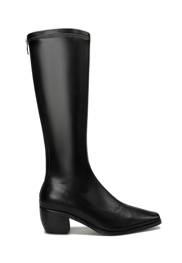 5.5CM Elastic Synthetic Leather Long Boots TE8159-5