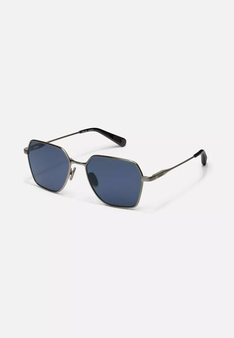 QUAY World Tour Sunglasses - Brushed Gunmetal/Navy