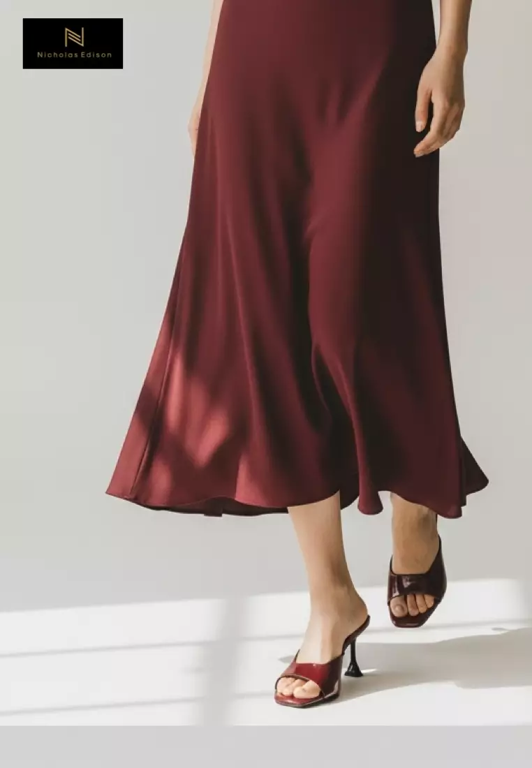 Nicholas Edison Heel Fika Maroon