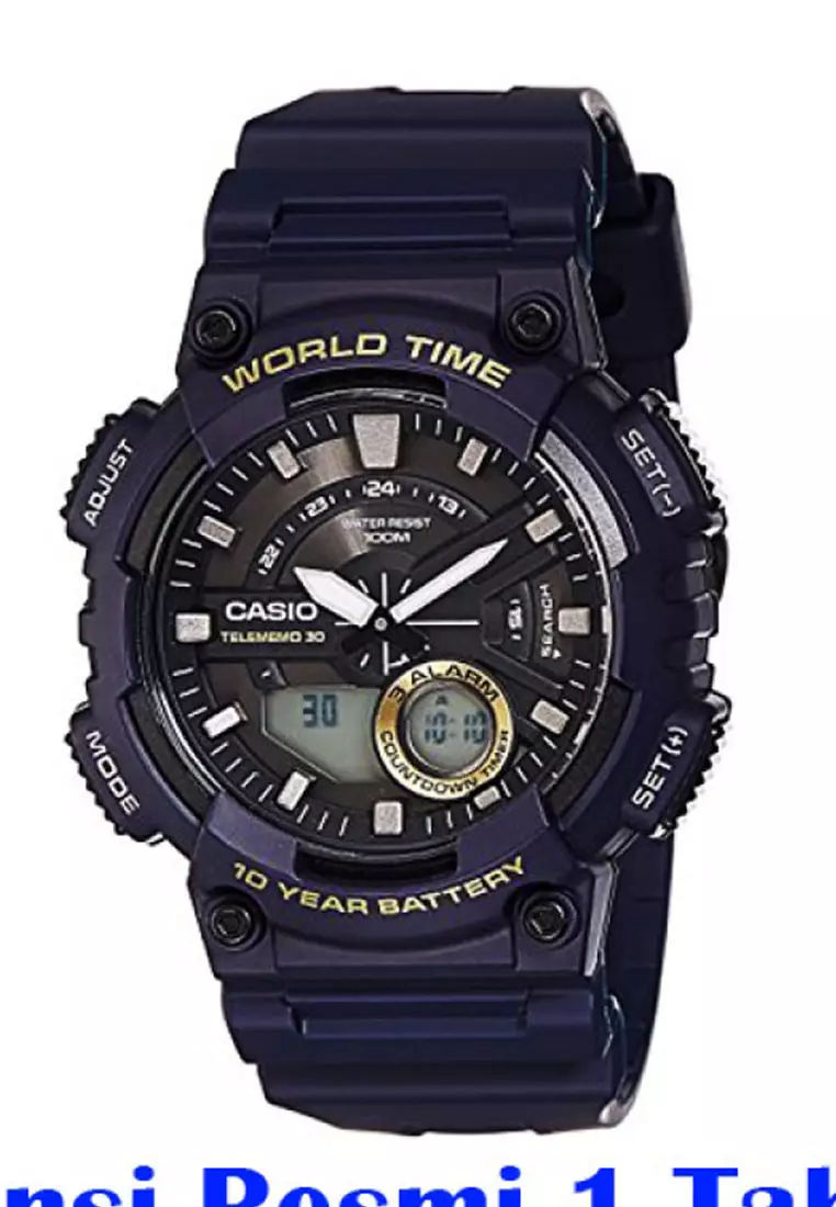 Casio Water Resistant 30 W218H-1AV Black Digital Men's 50m Water