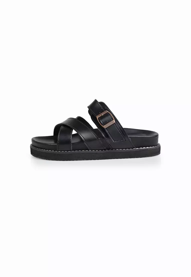 SEIS Jane Sandal Wanita Platform Series - BLACK