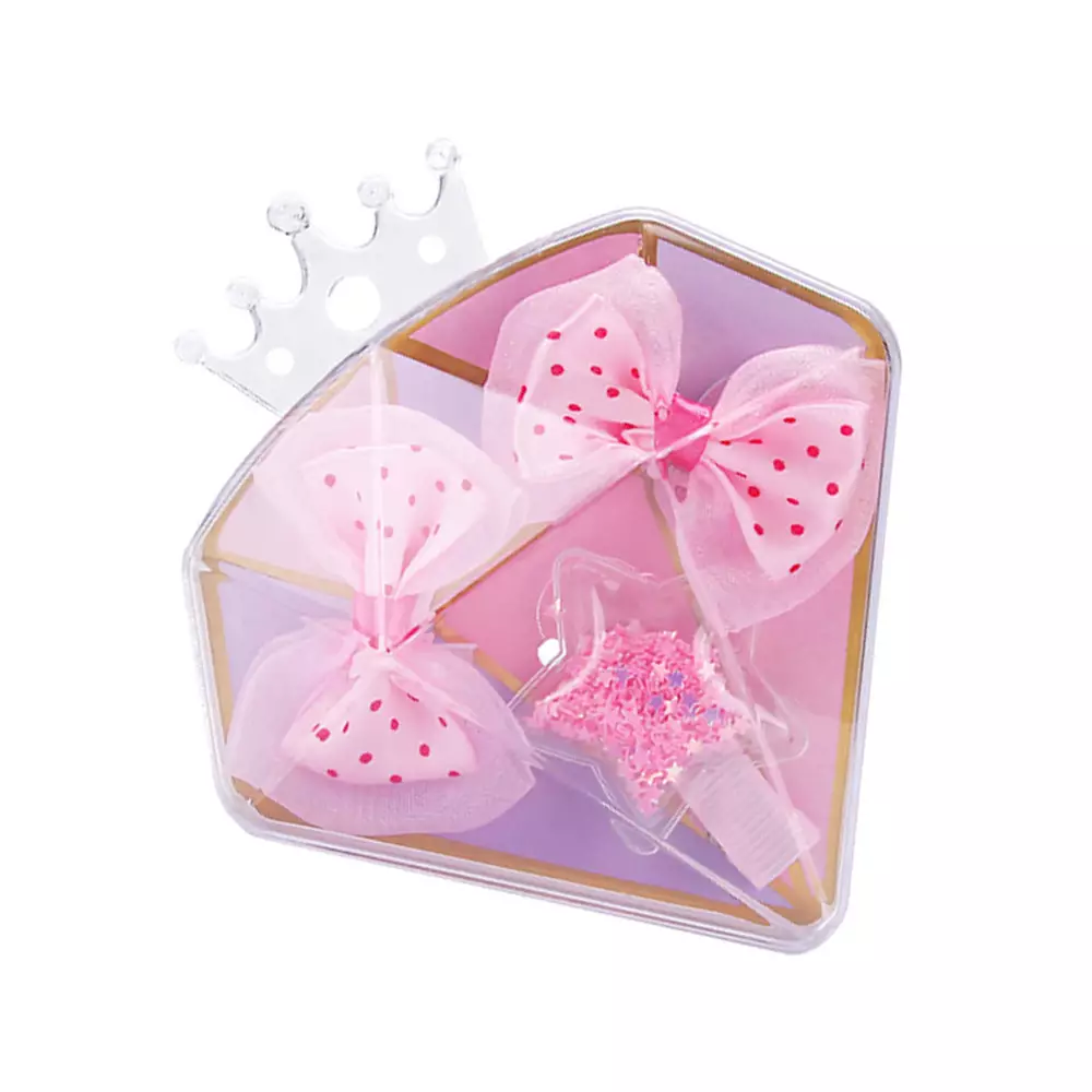 PRETTY MISSY SET JEPITAN RAMBUT ANAK JEWEL BOX RIBBON - PINK