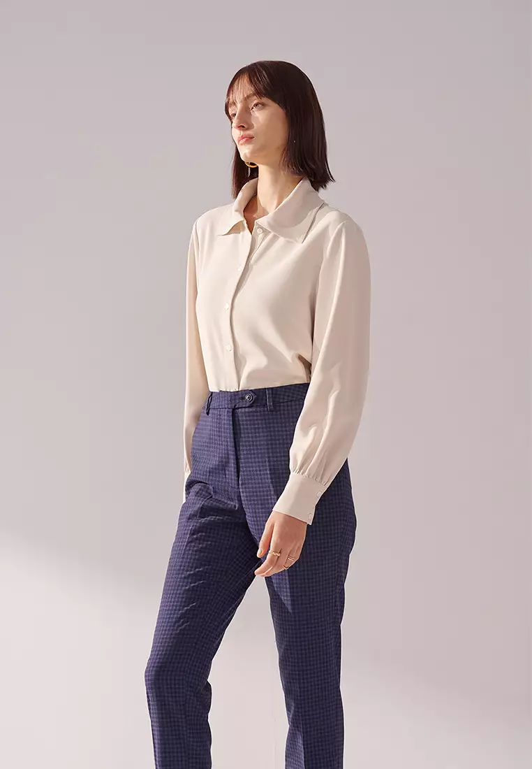 Milk Tea Button Up Blouse
