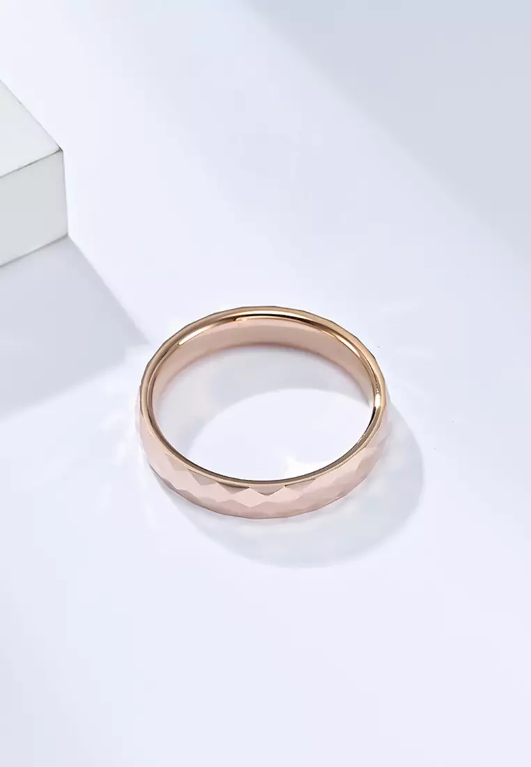 Rhombus Surface Tungsten Carbide Ring JW QF-035