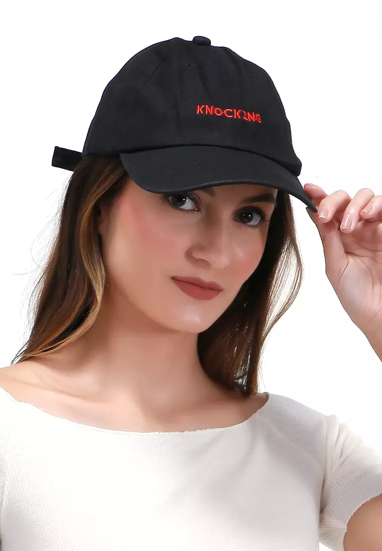 Syden Topi Baseball Snapback Wanita Knocking Letters Emboss Adjustable Strap Material Cotton ORIGINAL