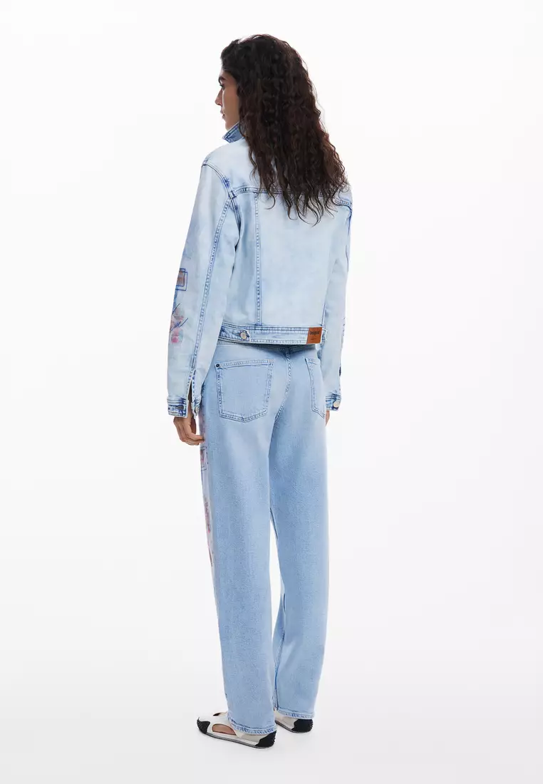 Patch denim jacket