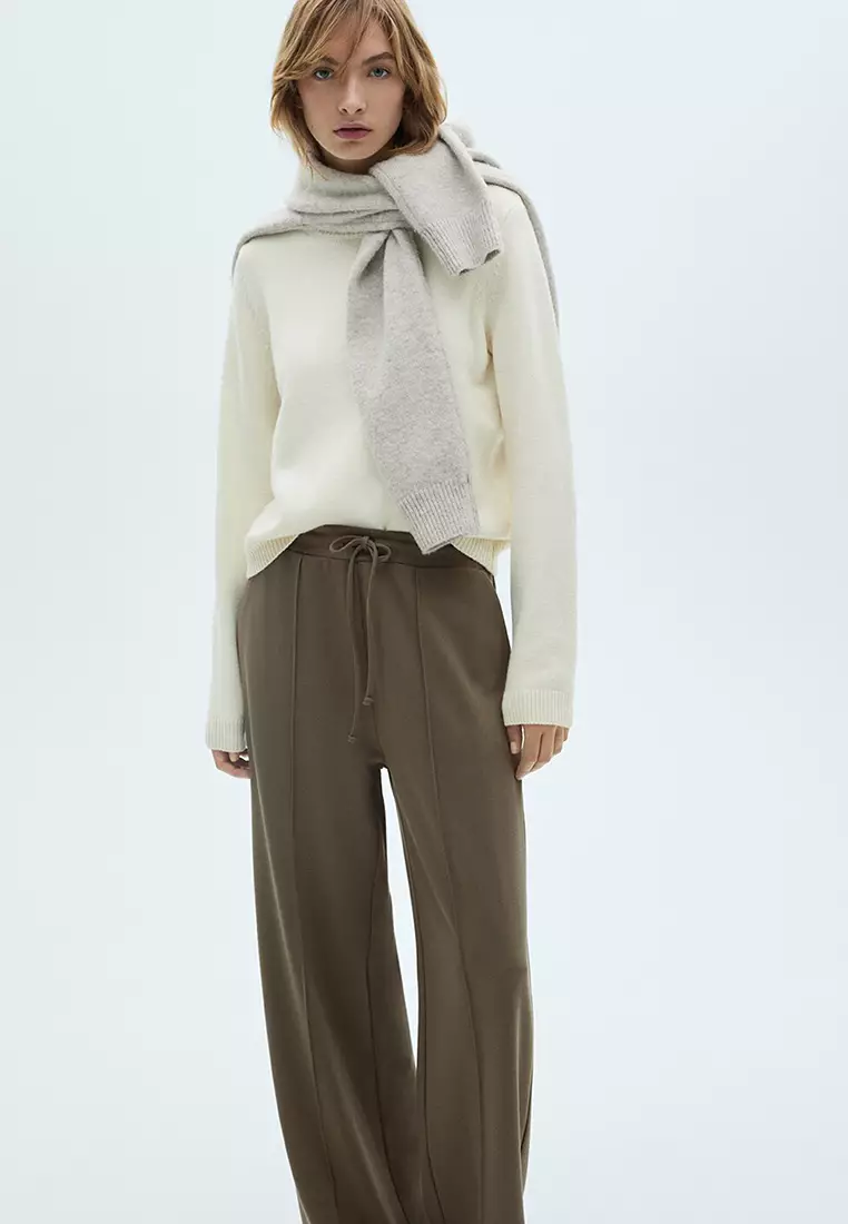 Wide Leg Jogger Trousers