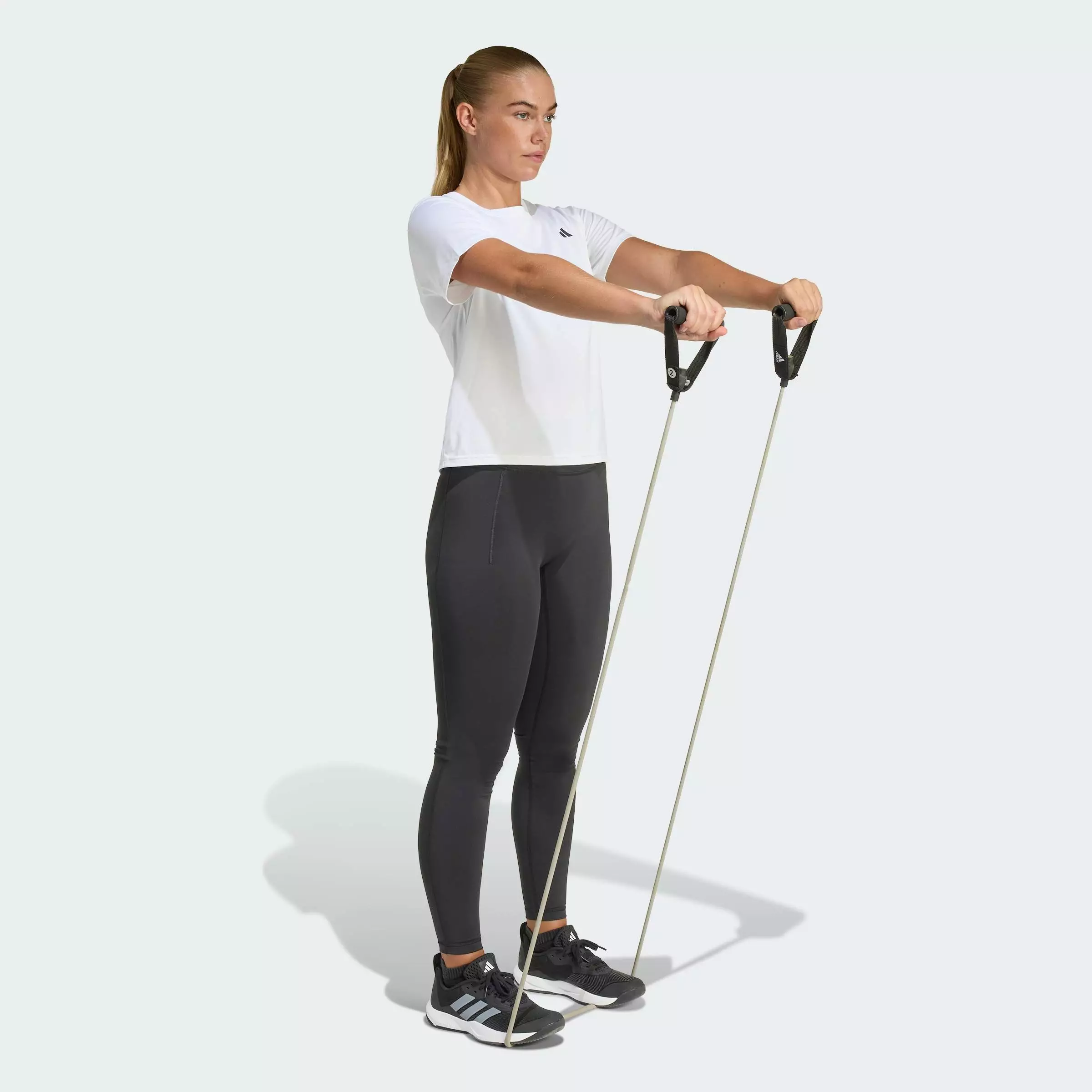 Gym & Training Workout Essentials Crew Neck T-Shirt Women White KB9640