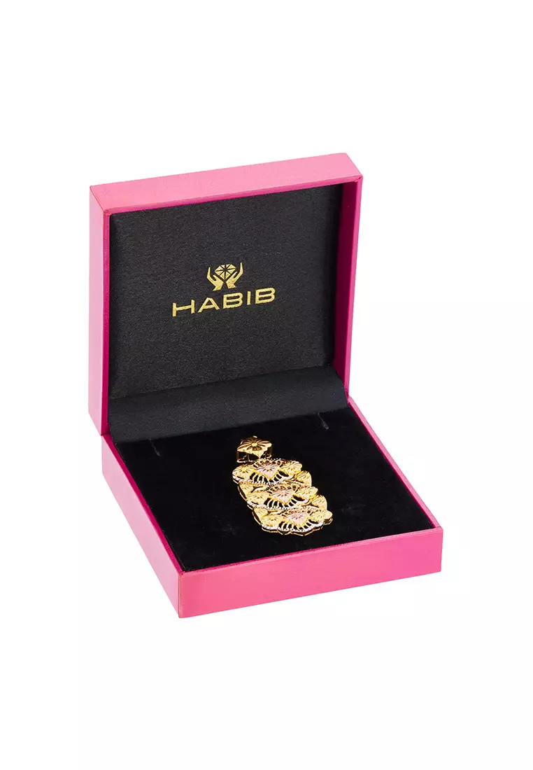 HABIB 916/22K Yellow, White and Rose Gold Pendant 6200012YWR(P1)
