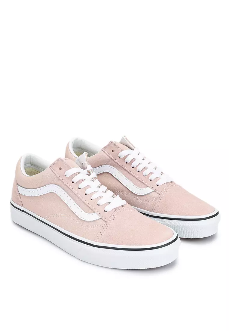 Vans old skool mahogany rose clearance & true white skate shoes